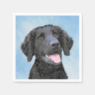 Serviette En Papier Peinture Retriever recouverte de boue - Art Chien 