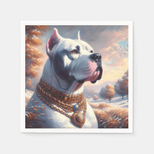 Serviette En Papier Peinture rétro Dogo Argentino