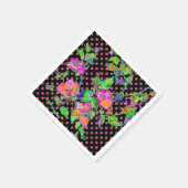 Serviette En Papier Peinture rose rose violet | POIS (Coin)