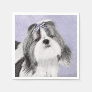 Serviette En Papier Peinture Shih Tzu - Cute Original Chien Art