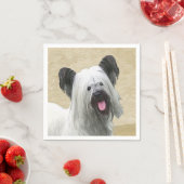 Serviette En Papier Peinture Skye Terrier - Cute Original Chien Art (En situation)