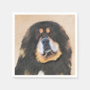 Serviette En Papier Peinture Tibétaine Mastiff - Joli art original chi