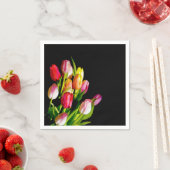 Serviette En Papier Peinture Tulip - Art Fleur original (En situation)