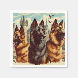 Serviette En Papier Peinture vintage belge Tervuren