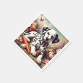 Serviette En Papier Peinture vintage dalmate (Coin)