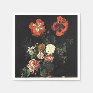 Serviette En Papier Peinture vintage Vie morte avec Fleurs