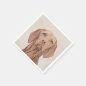 Serviette En Papier Peinture Vizsla - Joli art original chien (Coin)