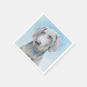 Serviette En Papier Peinture Weimaraner - Joli art original chien (Coin)
