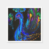 Serviette En Papier Peinture Whimsical Peacock (Devant)