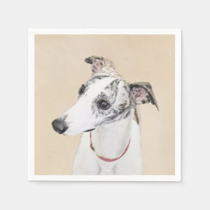 Serviette En Papier Peinture Whippet - Jolie art original chien