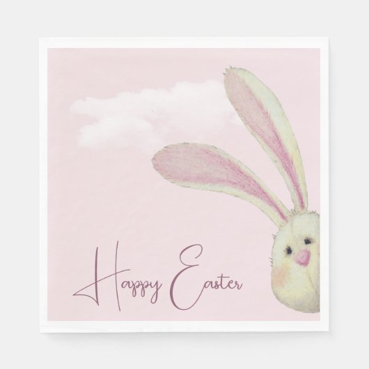 Serviette En Papier Pékin Lapin de Pâques (Devant)