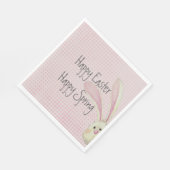 Serviette En Papier Pékin Lapin De Pâques Sur En vichy (Coin)