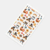 Serviette En Papier Pèlerins de Thanksgiving Récolte Motif Napkins (Coin)