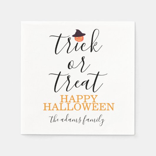 Serviette En Papier Pellicule ou traitement moderne Script Halloween N (Devant)