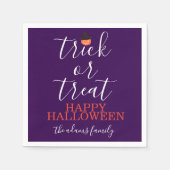 Serviette En Papier Pellicule ou traitement moderne Script Halloween N (Devant)
