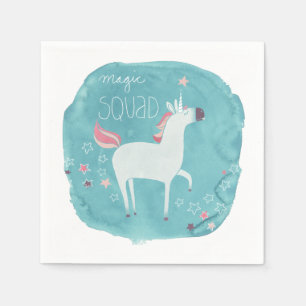 Serviette En Papier Peloton magique de licorne