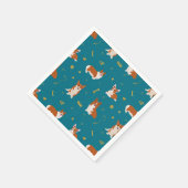 Serviette En Papier Pembroke Welsh Corgi Motif (Coin)