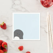 Serviette En Papier Penguin de Noël Napkin (En situation)
