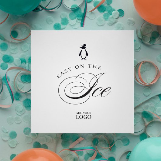 Serviette En Papier Penguin Easy on the Ice Bar Restaurant Cocktail