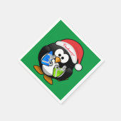 Serviette En Papier Penguin Père Noël Thunder_Cove (Coin)