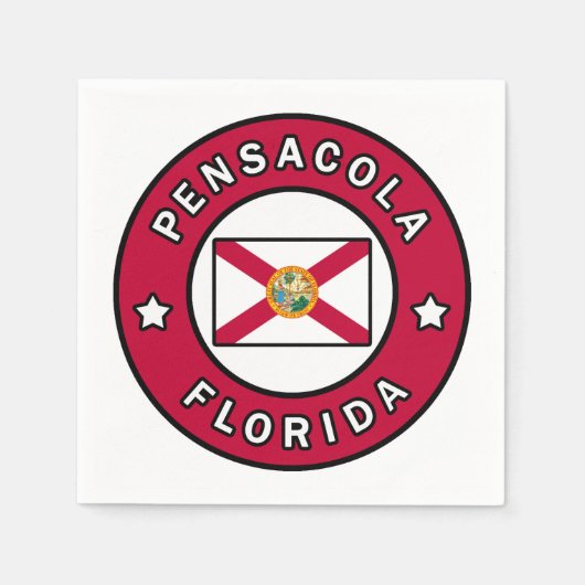 Serviette En Papier Pensacola Floride (Devant)