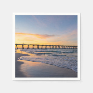 Serviette En Papier Pensacola Pier Plage Sunrise Papier Napkin