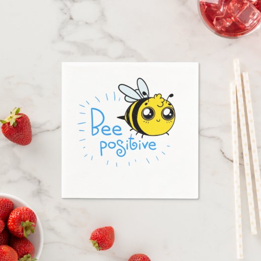 Serviette En Papier Penser Positive Abee Positive Mignonne Abee (En situation)