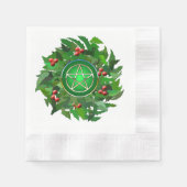 Serviette En Papier Pentacle avec couronne Holly (Devant)