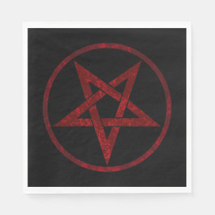 Serviette En Papier Pentagram Red Devil
