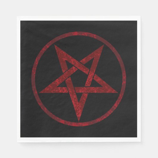 Serviette En Papier Pentagram Red Devil (Devant)