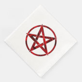 Serviette En Papier Pentagramme du Diable Rouge (Coin)