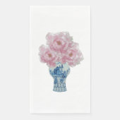 Serviette En Papier Peonies Bleu et Blanc Ginger Jar (Devant)