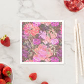 Serviette En Papier Peonies rose rose fleurs fleurs jardin fleurie bou (En situation)