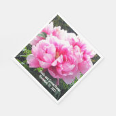 Serviette En Papier Peonies roses étonnantes (Coin)