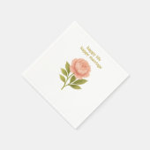 Serviette En Papier Peony — Bonne vie, mariage heureux (Coin)