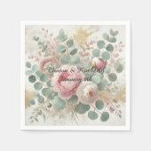 Serviette En Papier Peony Drama Papier léger Cocktail Serviettes (Devant)