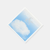 Serviette En Papier Peony en bleu Papier Mariage personnalisé Napkin (Coin)