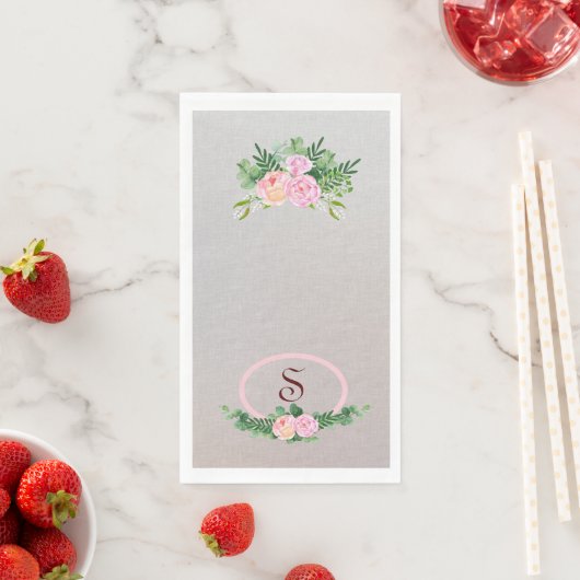 Serviette En Papier Peony Guest Serviette Taille Papier Napkin (En situation)