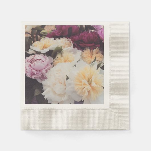 Serviette En Papier Peony Napkins (Devant)
