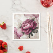 Serviette En Papier Peony rose Abstrait (En situation)