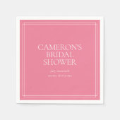 Serviette En Papier Peony Rose | Mariage Classique (Devant)