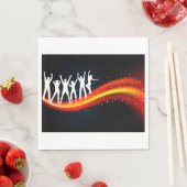Serviette En Papier People Dancing Silhouettes Paper Napkins (En situation)