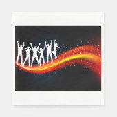 Serviette En Papier People Dancing Silhouettes Paper Napkins (Devant)