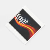 Serviette En Papier People Dancing Silhouettes Paper Napkins (Coin)