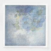 Serviette En Papier Pépites d'aquarelle bleu Floral (Devant)