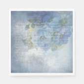 Serviette En Papier Pépites d'aquarelle bleu Floral (Devant)