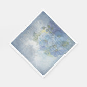 Serviette En Papier Pépites d'aquarelle bleu Floral (Coin)