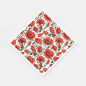 Serviette En Papier Pépites rouges dans un champ sur blanc (Coin)