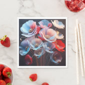 Serviette En Papier Pépites Translucides Sur Noir (En situation)