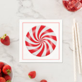 Serviette En Papier Peppermenthe dure Candy Design Papier Napkin (En situation)